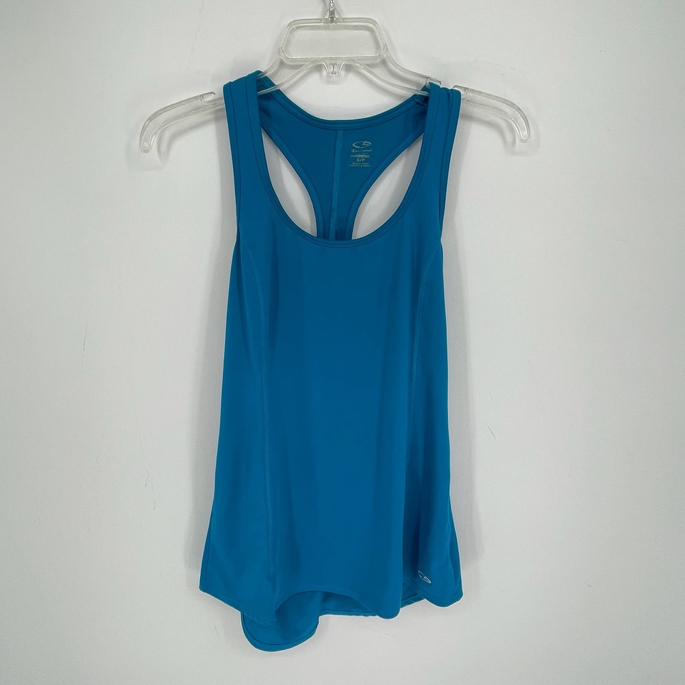 C9 Champion Women's Teal Blue DuoDry Racerback Stretch Gym Yoga Tank Top Size S